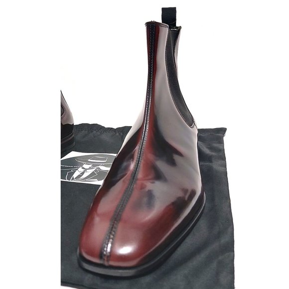 Jimmy Choo Sawyer Black Merlot Brush off Leather Men\'s Size 43 Chelsea Boots main image 12